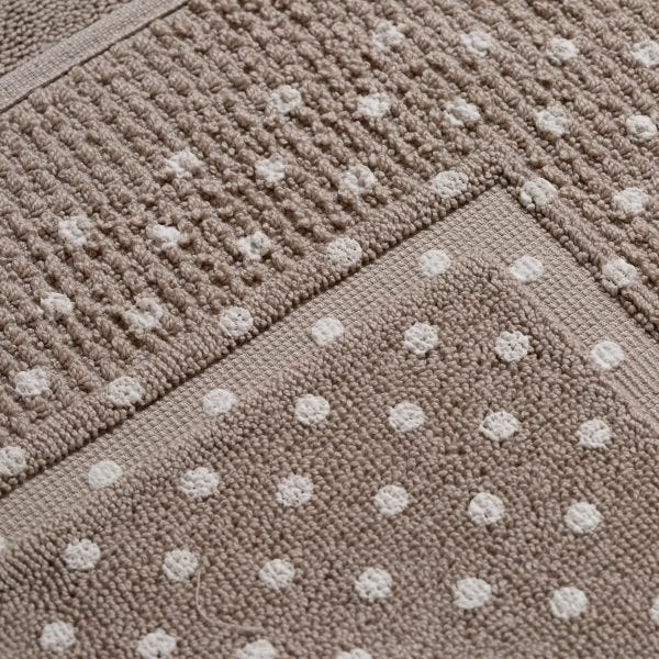 Rutschfeste Badematte aus 100% Baumwolle, 90x60 cm | Teddy
