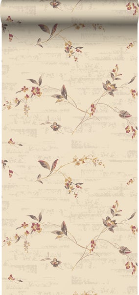 Duro Tapete Blumen Beige - 53 cm x 10.05 m - 661205