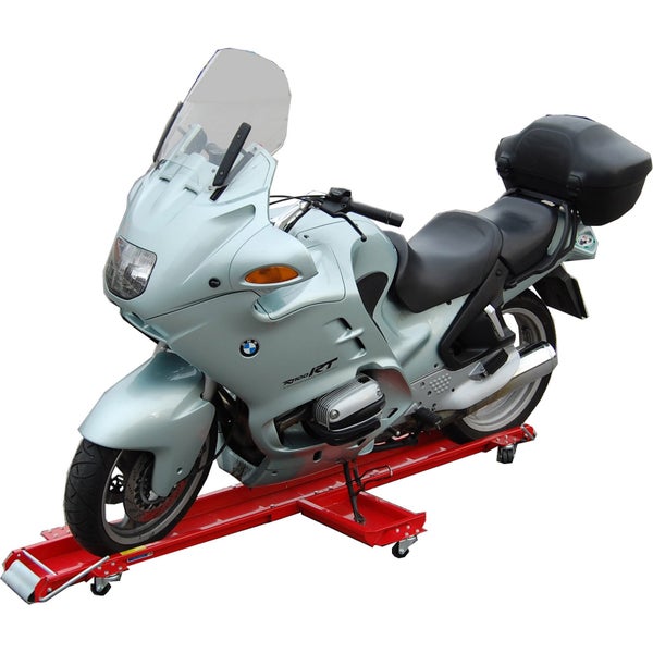 Motorradrangierhilfe mit Rollen zum einfachen Rangieren von Motorrädern in der Garage oder Werkstatt