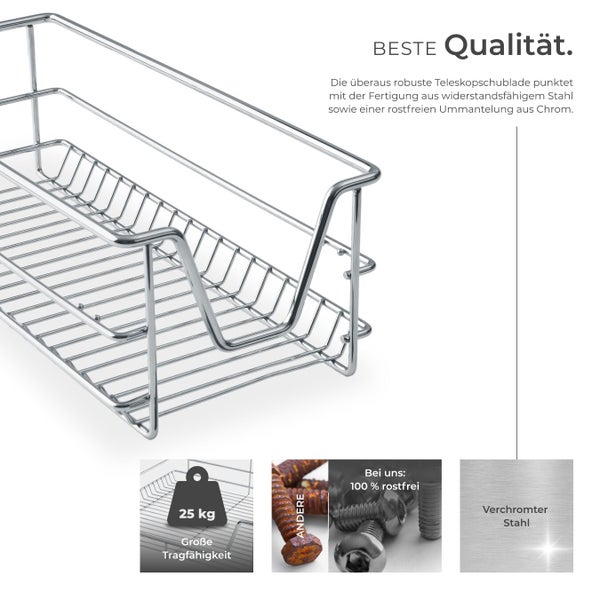 Auszug aus verchromtem Stahl mit hoher Belastbarkeit und Korrosionsbeständigkeit