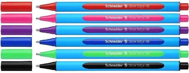 Schneider Kugelschreiber Slider Edge XB, 6er Set Colours