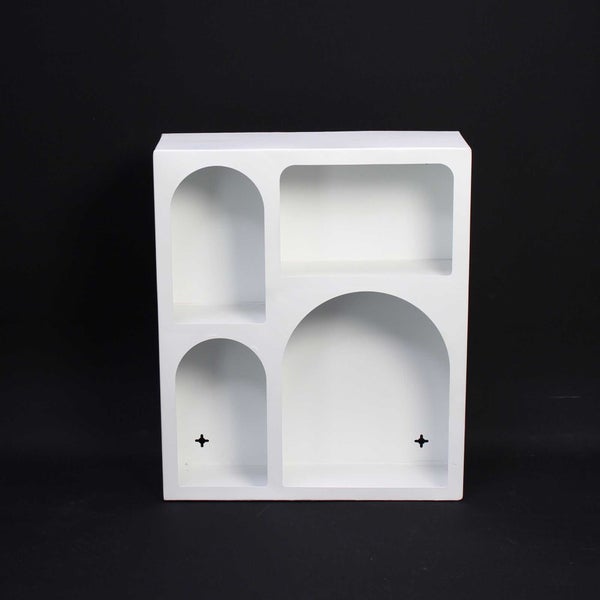 FRANK FLECHTWAREN | Wandregal Classic White, 40 x 12 x 48 cm, METALL