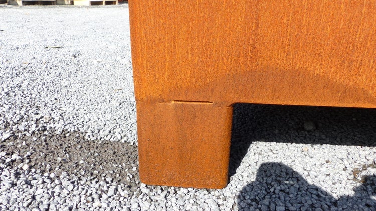Cortenstahl Pflanzkübel 120x120x60 Rostkübel Rost Stahl Kübel Blumenkübel XXL