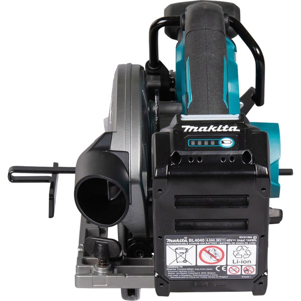 Makita HS012GD201 Akku-Handkreissäge 57 mm XGT 40 V Ø 165 mm / 2x 2,5 Ah Akku + Ladegerät im Makpac