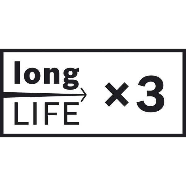 Symbol für dreifach lange Lebensdauer