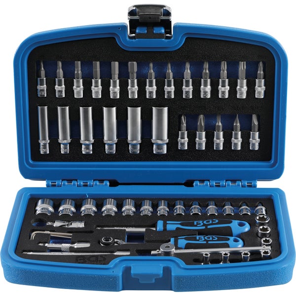 BGS Steckschlüssel-Satz Antrieb 6,3 mm (1/4) 53tlg. - 2148
