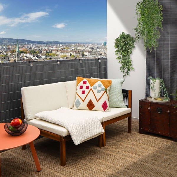 urfence Stabil & Wetterfest: 90x300 PVC Sichtschutzmatte - Wind- und Sichtschutz Balkon Terrasse - Garten Sichtschutzzaun Kunststoff Zaunmatten - Balkonsichtschutz 90cm hoch - Terrassen Windschutz