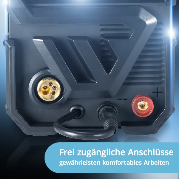 Anschlüsse an einem Schweißgerät