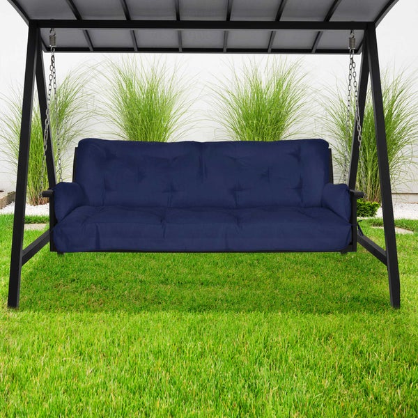 Beautissu Flair HS Hollywoodschaukelauflage 180x50x8cm Dunkelblau