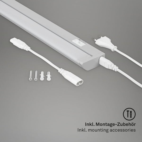 LED Unterbaulampe Küchenlampe 54,5cm CCT schwenkbar 6,5W silber Briloner