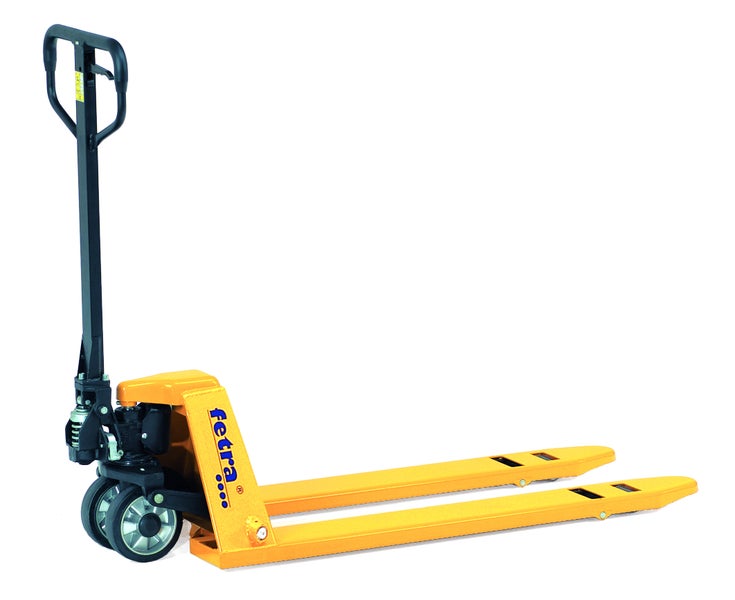 Gelber Handgabelhubwagen
