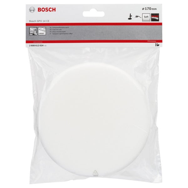 Bosch Schaumstoffscheibe weich (weiß), Durchmesser 170 mm - 2608612024
