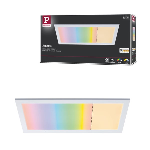 Paulmann Amaris LED Panel mit Farbwechsel und weißem Rahmen