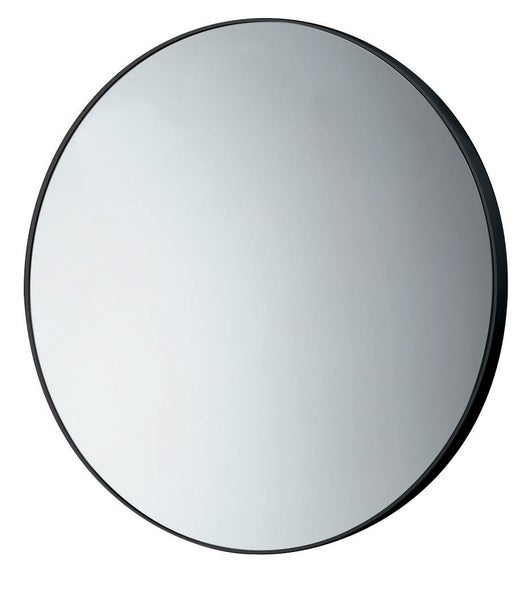 Runder Badspiegel 60cm mit schwarzem thermoplastischen Harz-Rahmen