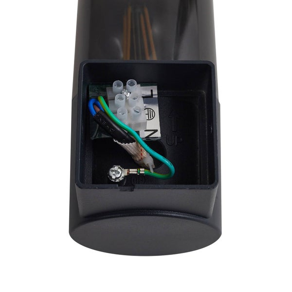 Lindby Wandleuchte außen Heulo (spritzwassergeschützt (Modern) in Schwarz aus Aluminium (1 flammig, E27) - Außenwandleuchten Wandlampe Led Außenlampe Outdoor für Außenwand/Hauswand Haus