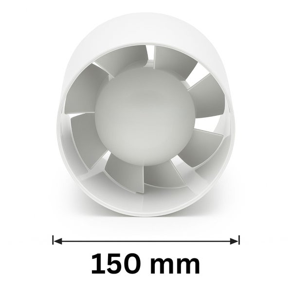 Rohrventilator mit einer Größe von 150 Millimetern