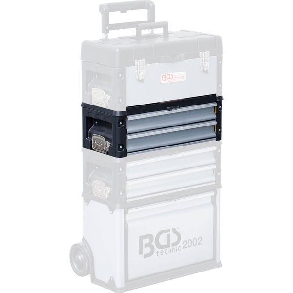 Modulares Schubladenelement mit zwei Schubladen für BGS Technic Werkstattwagen-System.