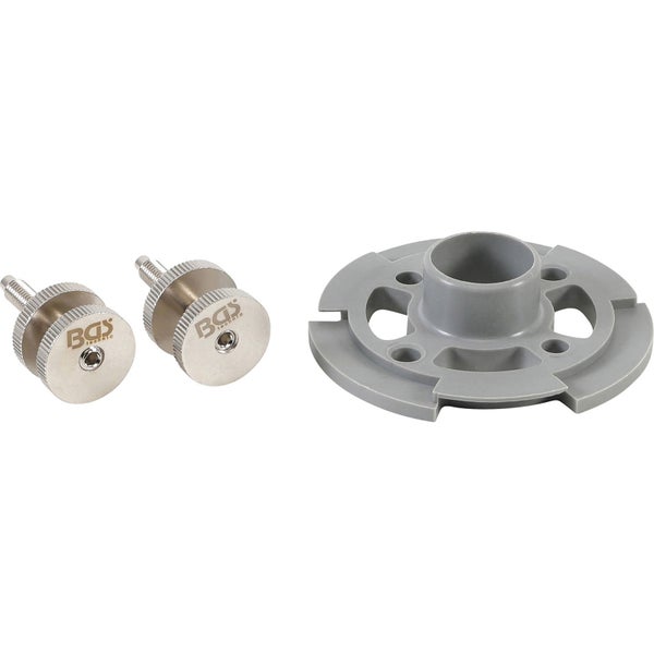 BGS technic Logo, zwei Einstellschrauben, eine Montageplatte
