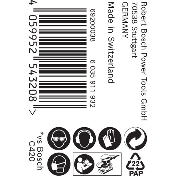 Bosch Expert C470 Schleifpapierrolle zum Handschleifen 115 mm x 50 m G 180 - 2608900982