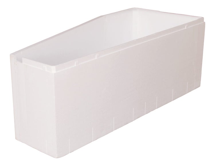 Calmwaters® Wannenträger 160 x 70 cm Essential Small, Passend für Eck-Badewanne 160x70 cm, Rechte Ausführung, Styroporträger, Schall- und wärmedämmend, Direkt verfliesbar, Weiß, 03AX4978