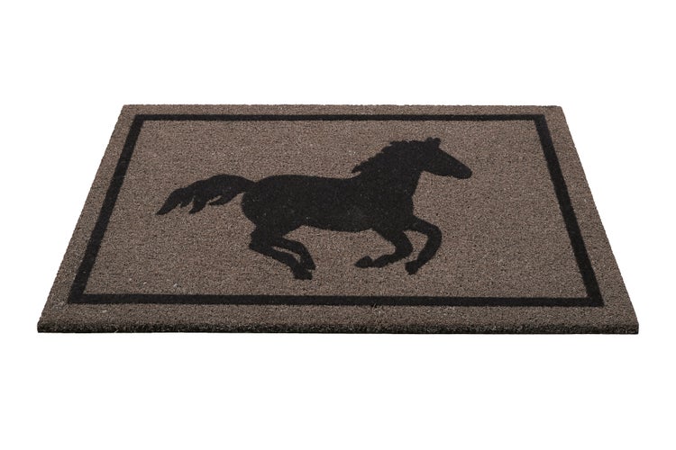 Fußmatte aus Kokosfaser Grau Schwarz Champion WECONhome 40x60 cm