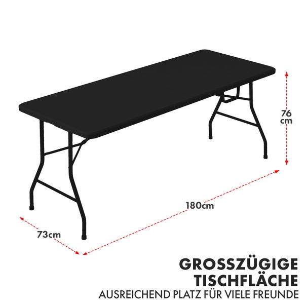 FLOORDIREKT Klapptisch Kyoto Strapazierfähig Wetterfest für Innen und Außen 180 x 73 cm