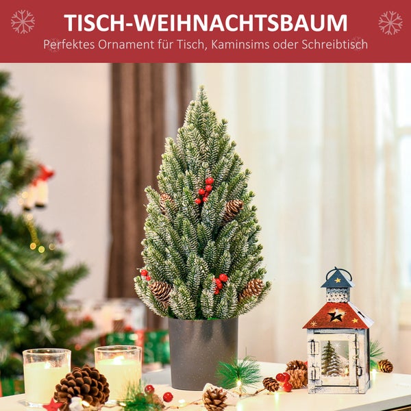 HOMCOM Künstlicher Weihnachtsbaum, Ø27 x 47 cm, PE, PVC, Grün