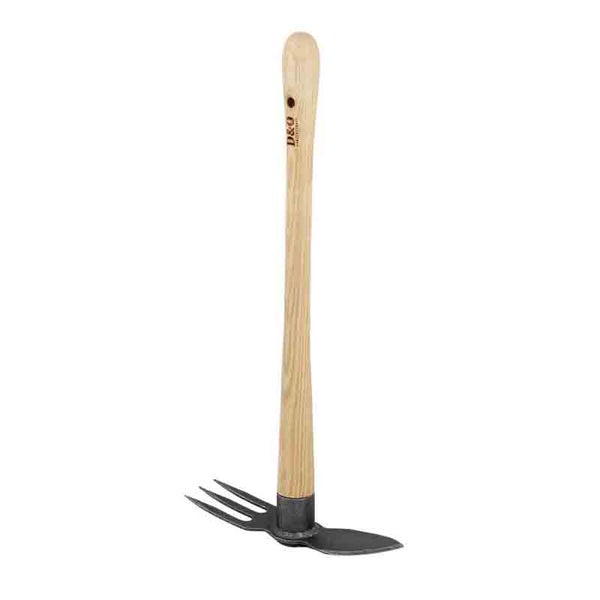 Kombinationshacke mit Holzstiel für Gartenarbeiten