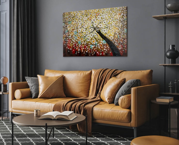 Handgemaltes Gemälde Acrylfarbe 120x80cm Braun