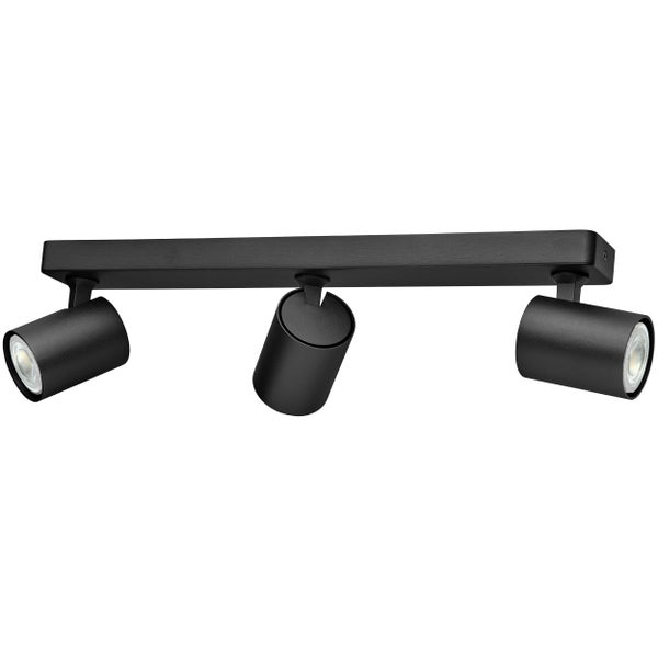 Bora LED Deckenstrahler GU10 2700K 450lm 2,5W schwenkbar 3-flammig schwarz perfekt für Wohnräume und modernes Ambiente