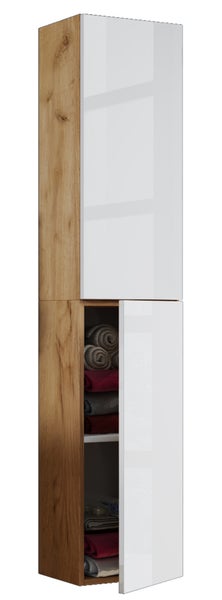 Holz Badmöbel Bad Hochschrank Badschrank Lendas