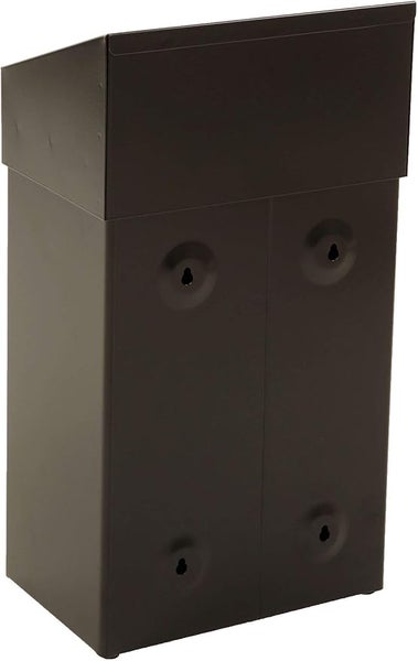 PROREGAL Robuster Abfallbehälter Mit Pushdeckel 50 Liter HxBxT 68 x 38 x 25 cm Aluminium Schwarz