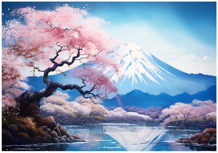 Fototapete Berge Aquarell Wohnzimmer Vlies Tapete 300x210 cm
