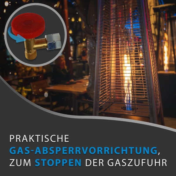PELMOS Gasdruckregler aus Messing I Zum genauen Regulieren der Gaszufuhr I Stufenloses Gasventil für Gasgrills und andere Gasgeräte