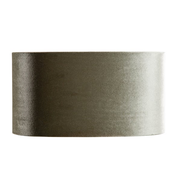 Samtlampenschirm grün mit goldener Innenseite oval 35/23/18