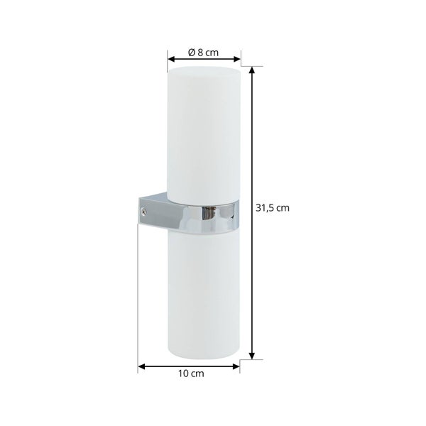 Lucande Wandleuchte, Wandlampe Bad Basolo (spritzwassergeschützt (Modern) in Chrom (2 flammig E14) - Wandleuchten Spiegelleuchte Badezimmer Wandbeleuchtung Badezimmerleuchte