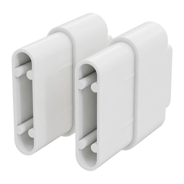 Zwei Heizungsrohrschellen aus Kunststoff