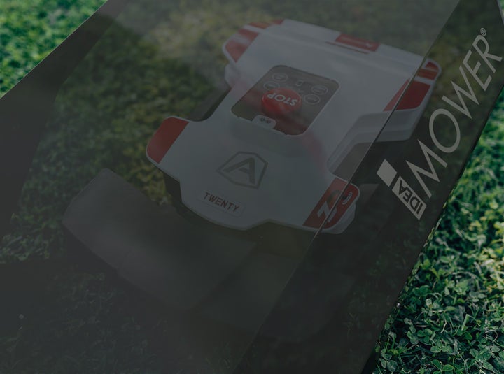 Mähroboter in Verpackung