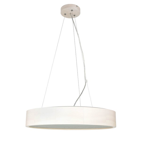 Runde Pendelleuchte aus Holz mit Aufhängung