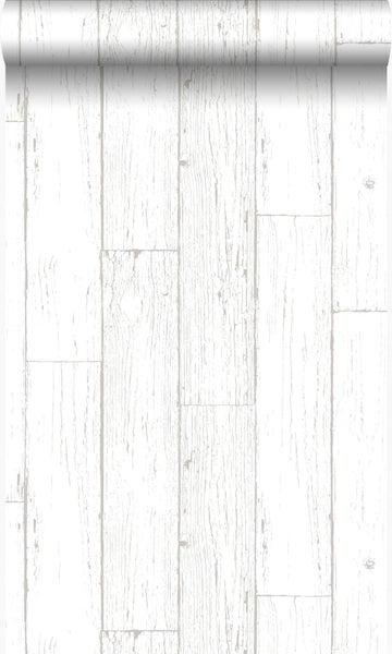 Origin Wallcoverings Tapete Holz-optik Elfenbeinweiß - 53 cm x 10.05 m - 347551