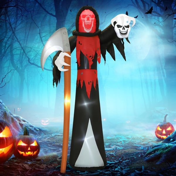 Aufblasbarer Sensenmann mit LED Beleuchtung als Halloween Dekoration