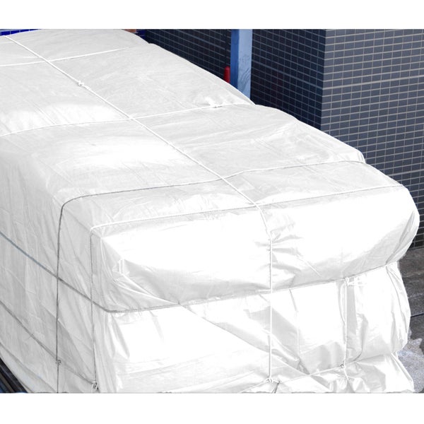 ECD Germany Abdeckplane Gewebeplane mit Ösen 2x3 m 6m² 180g/m² Weiß aus Polyethylen Schimmelresistent Wasserdicht Reißfest Schutzplane Bootsplane Gartenplane Holzplane Plane für Gartenmöbel Pool Auto