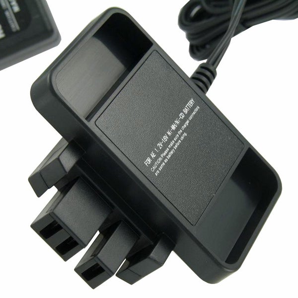 Aufsicht auf ein Ladegerät für 1,2 bis 18 Volt Nickel Metallhydrid beziehungsweise Nickel Cadmium Batterien.