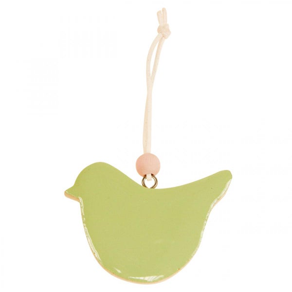 Vogelanhänger aus Keramik mit Kordel