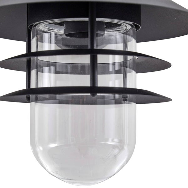 Lindby Wandleuchte außen Meliora (spritzwassergeschützt in Schwarz aus Metall (1 flammig, E27) - Außenwandleuchten Wandlampe Led Außenlampe Outdoor für Außenwand/Hauswand Haus Terrasse