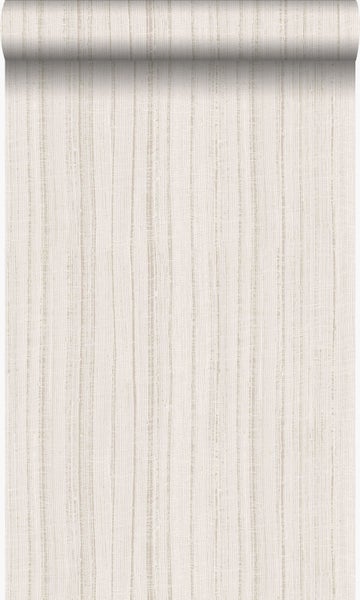 Origin Wallcoverings Tapete feine unregelmäßige Streifen mit Sandstruktur Beige - 53 cm x 10,05 m - 345949