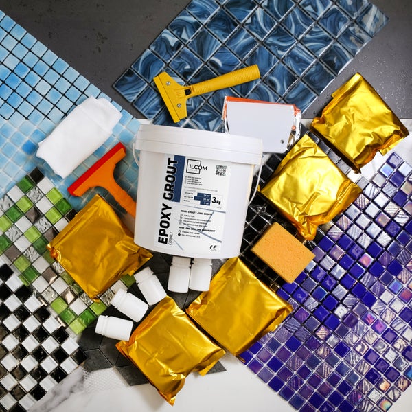 Epoxidharzmörtel zum Füllen von Fugen  - Kobaltblau -  3Kg