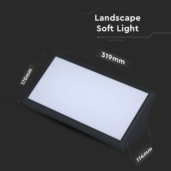 Rechteckige Landscape Softlight-Leuchte mit weißer Diffusorfläche, Abmessungen 319 Millimeter mal 170 Millimeter mal 114 Millimeter.