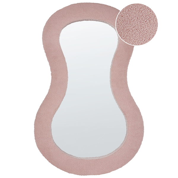 Dekorativer Spiegel mit flauschigem Rahmen