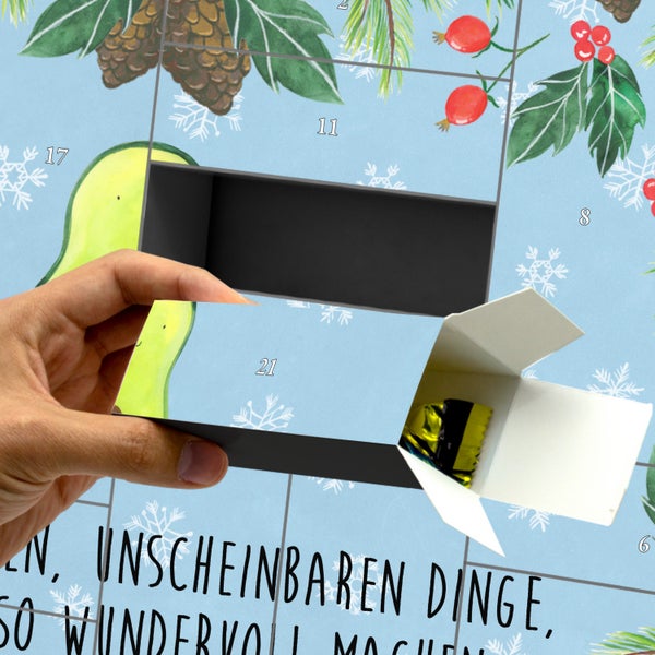 Mr. & Mrs. Panda Befüllbarer Adventskalender Avocado Kern - Blau Pastell